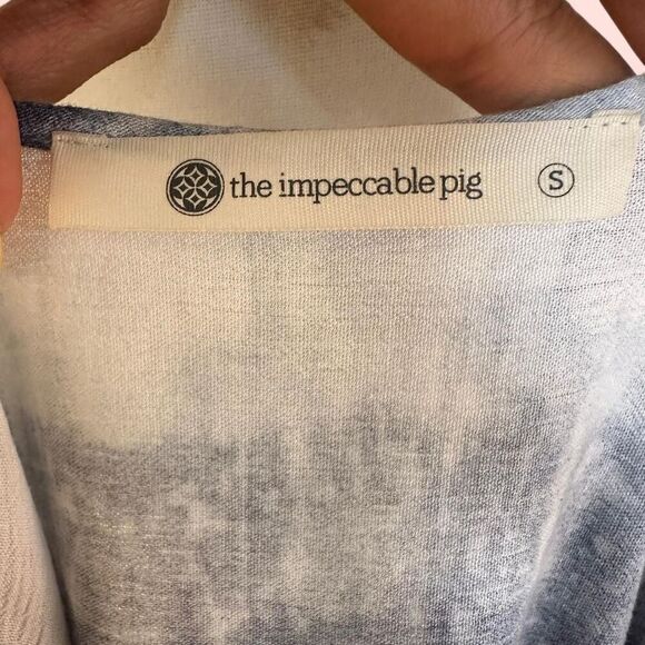 Blue Tie-Dye Tiered Mini Dress – Size S – The Impeccable Pig - Boho Indie - Picture 8 of 8